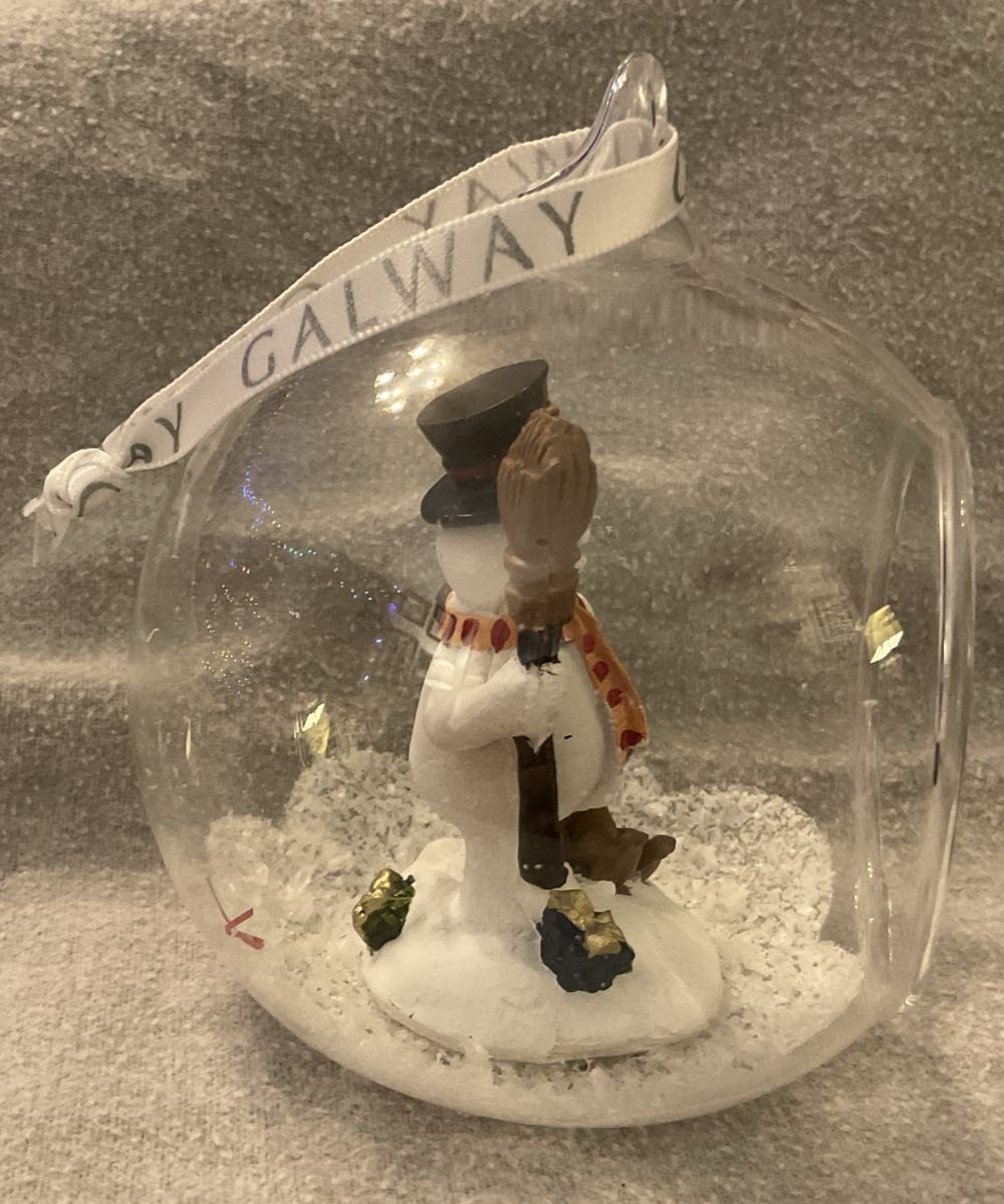 Snowman And Puppy Snow Globe Ornament  (Snowman) ornament collectible - Main Image 4