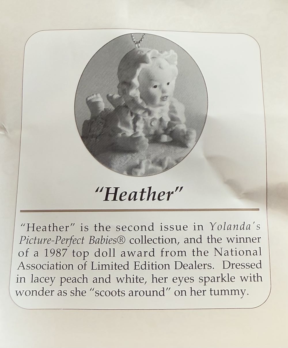 Heather - Yolanda’s Picture Perfect Babies Collection (Family) ornament collectible - Main Image 2