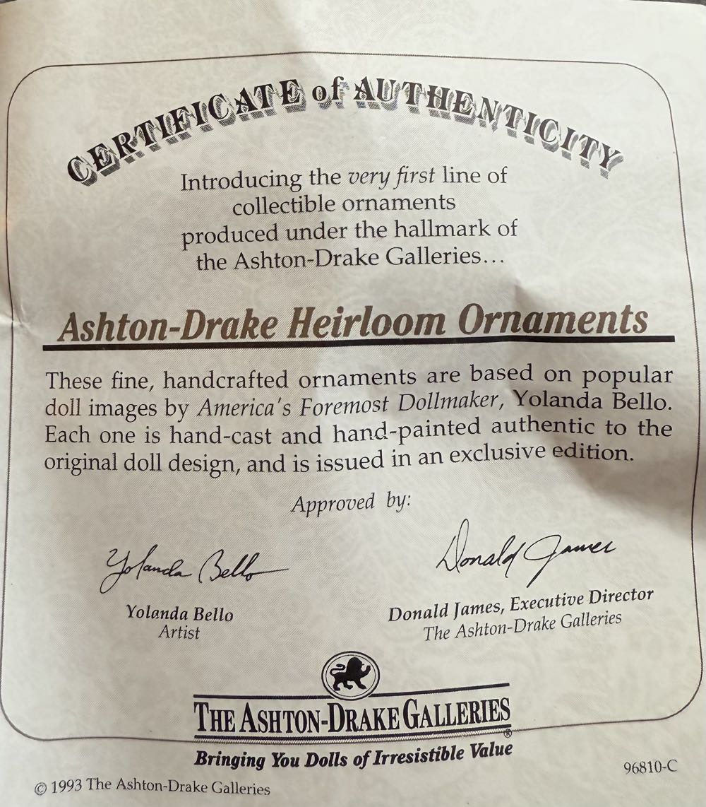 Heather - Yolanda’s Picture Perfect Babies Collection (Family) ornament collectible - Main Image 3