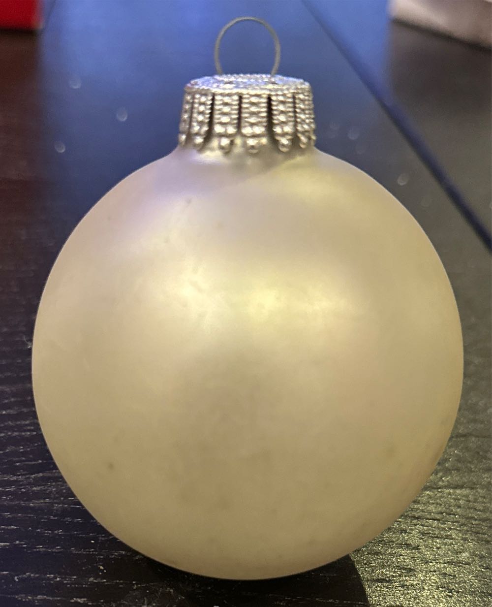 Glass Ball - Silver Pearl - Designer Glass With Crowns ornament collectible [Barcode 024762702019] - Main Image 2