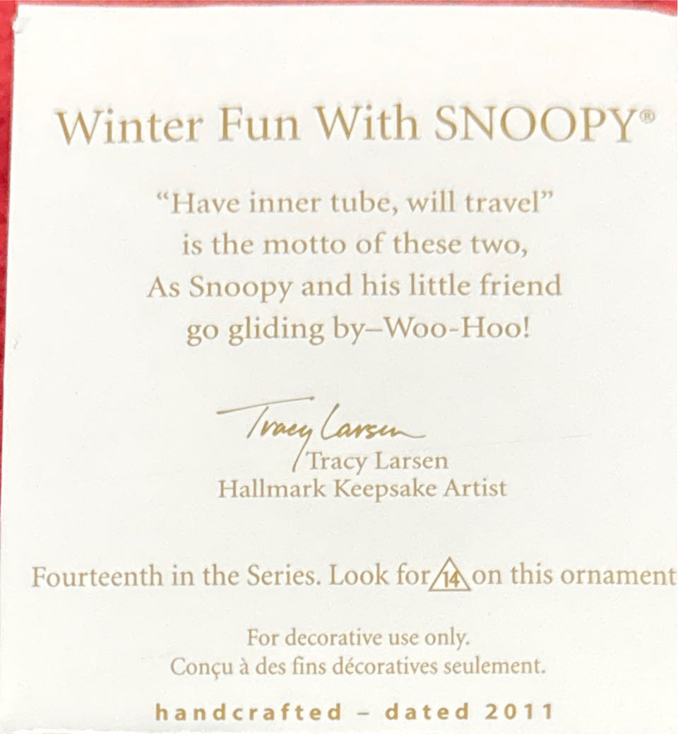 Peanuts #14: Winter Fun With Snoopy Repaint - Winter Fun With Snoopy (Peanuts) ornament collectible [Barcode 795902205362] - Main Image 2
