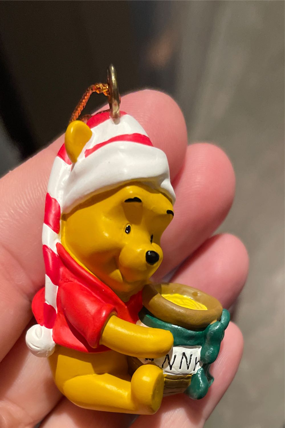 Winnie The Pooh - Red Stripe Hat - Winne The Pooh (Disney) ornament collectible - Main Image 2