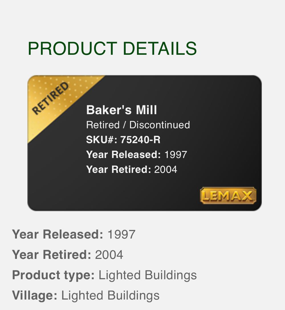 Baker’s Mill #75240-R  (Caddington Village) ornament collectible - Main Image 2