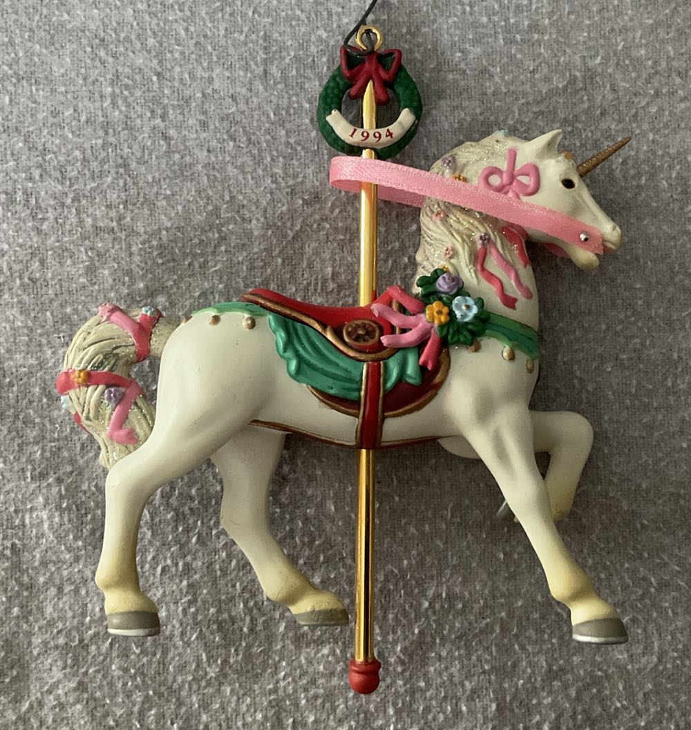 Unicorn Christmas-Go-Round Ornament - Carlton Cards (Fantasy/Sci-fi) ornament collectible [Barcode 018100825737] - Main Image 2