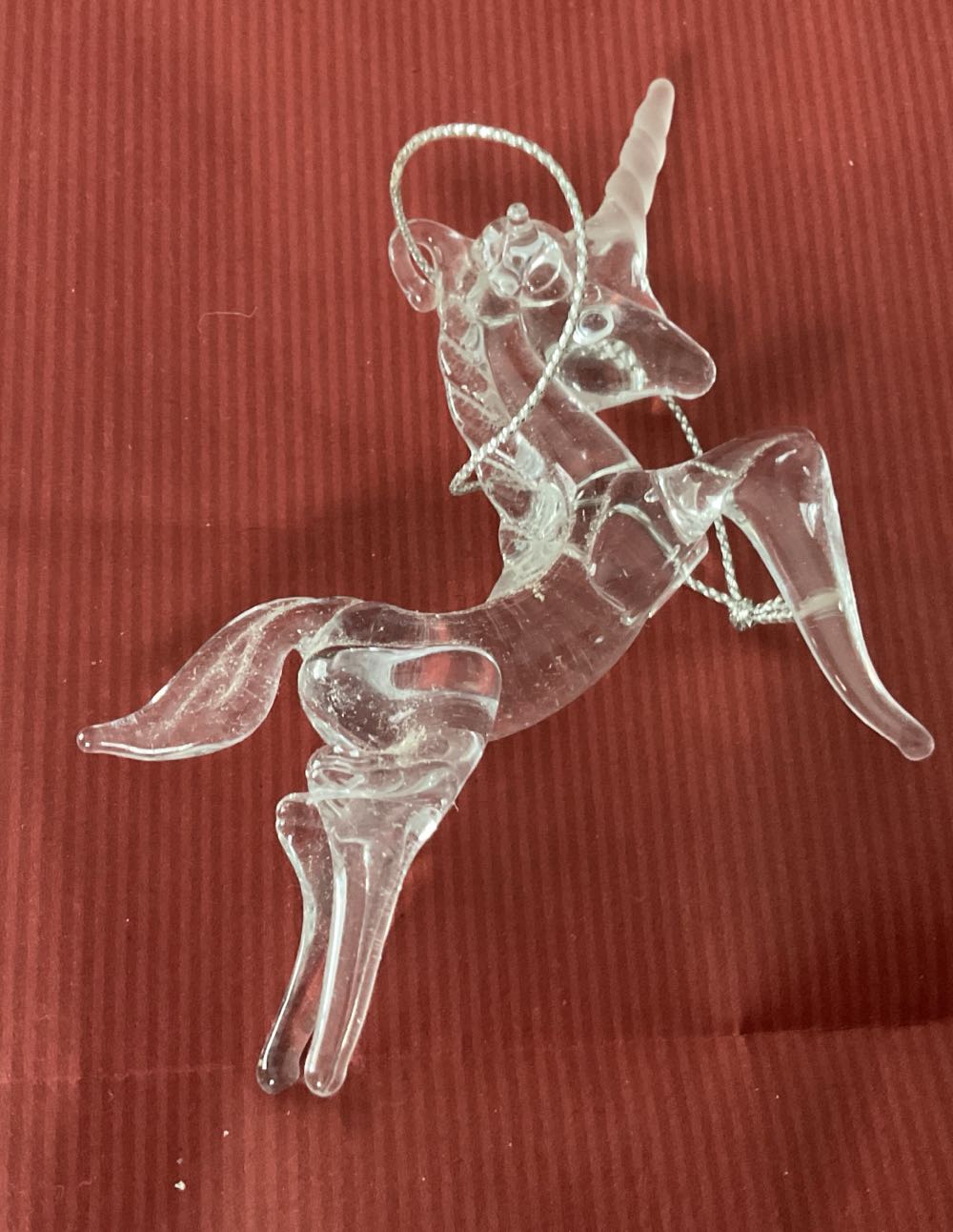 Unicorn, Clear Glass  (Fantasy/Sci-fi) ornament collectible - Main Image 2