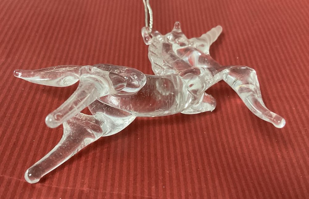 Unicorn, Clear Glass  (Fantasy/Sci-fi) ornament collectible - Main Image 3