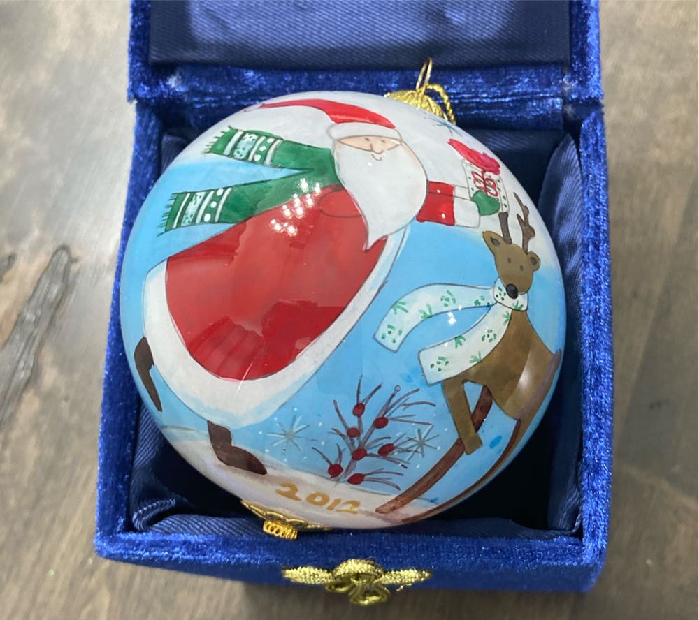 Li Bien Santa, Reindeer and Snowman  ornament collectible - Main Image 2