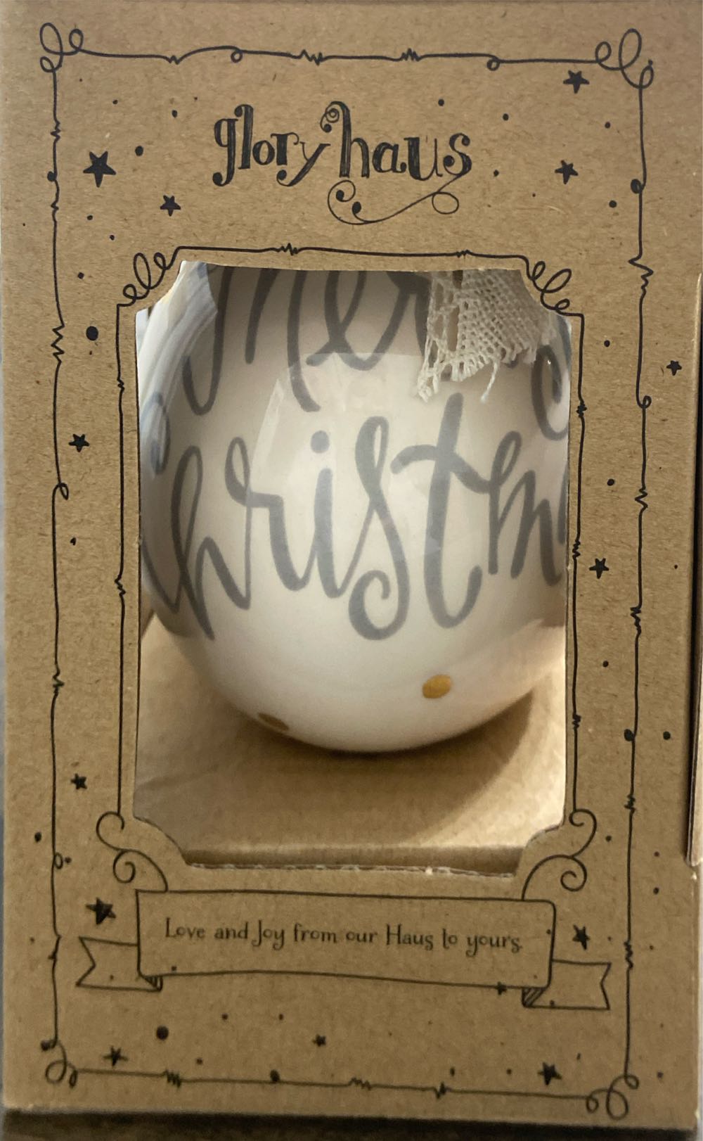 Merry Christmas Deer And Laurel Bell  ornament collectible [Barcode 849046033937] - Main Image 2