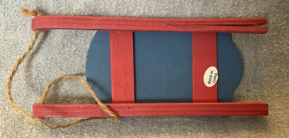 Santa Sled - Santa (Handmade) ornament collectible - Main Image 2