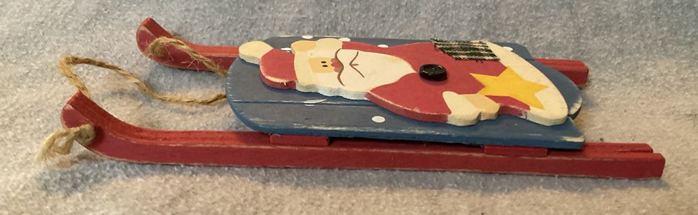 Santa Sled - Santa (Handmade) ornament collectible - Main Image 3
