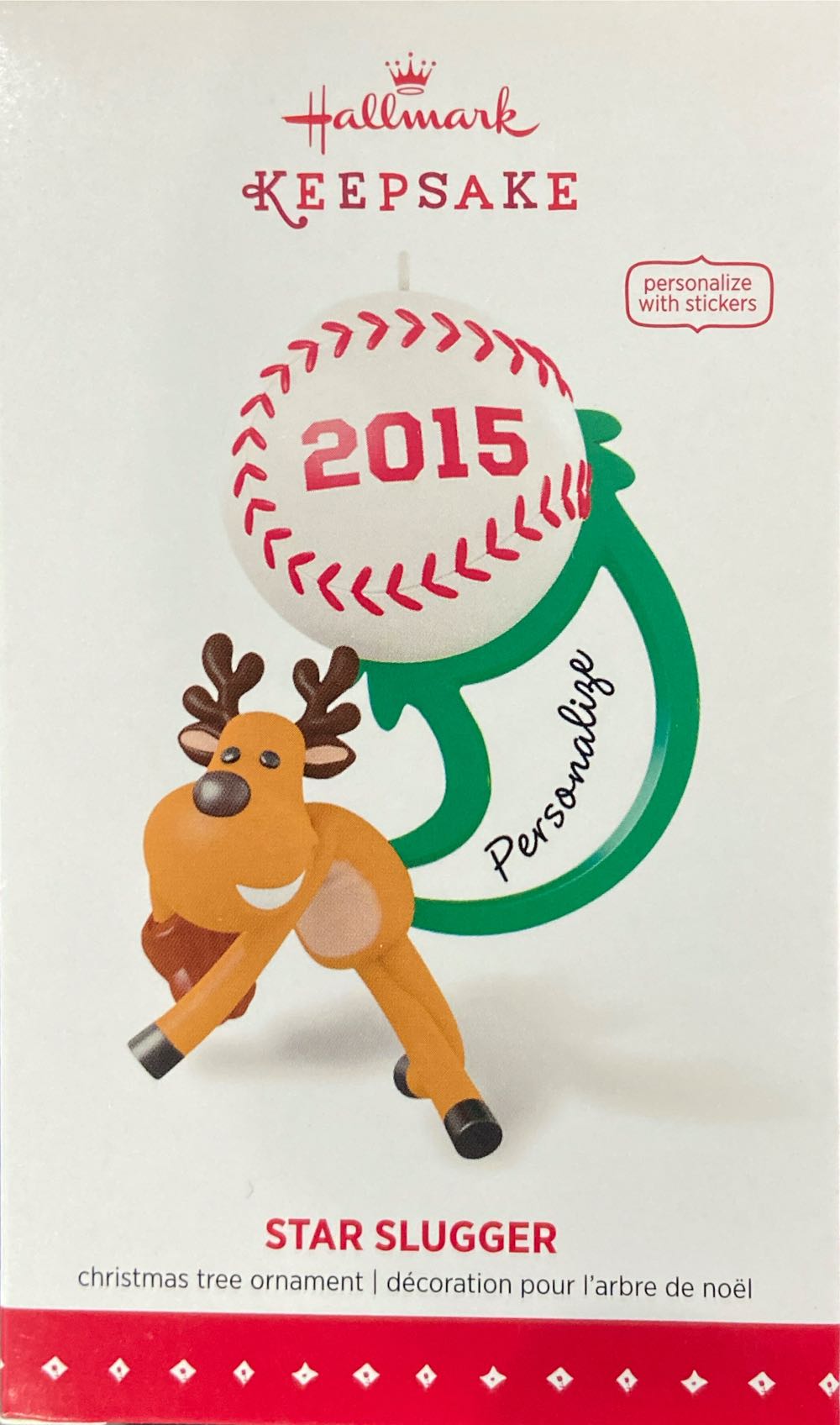 Hallmark Keepsake Ornament Star Slugger Personalized Baseball  ornament collectible [Barcode 763795988914] - Main Image 2
