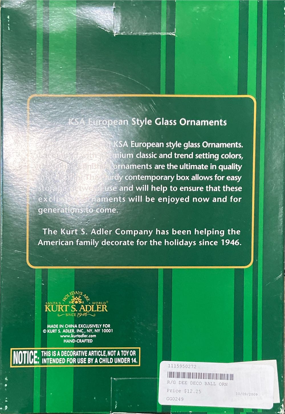 R/G Dee Deco Ball Orn  ornament collectible - Main Image 2