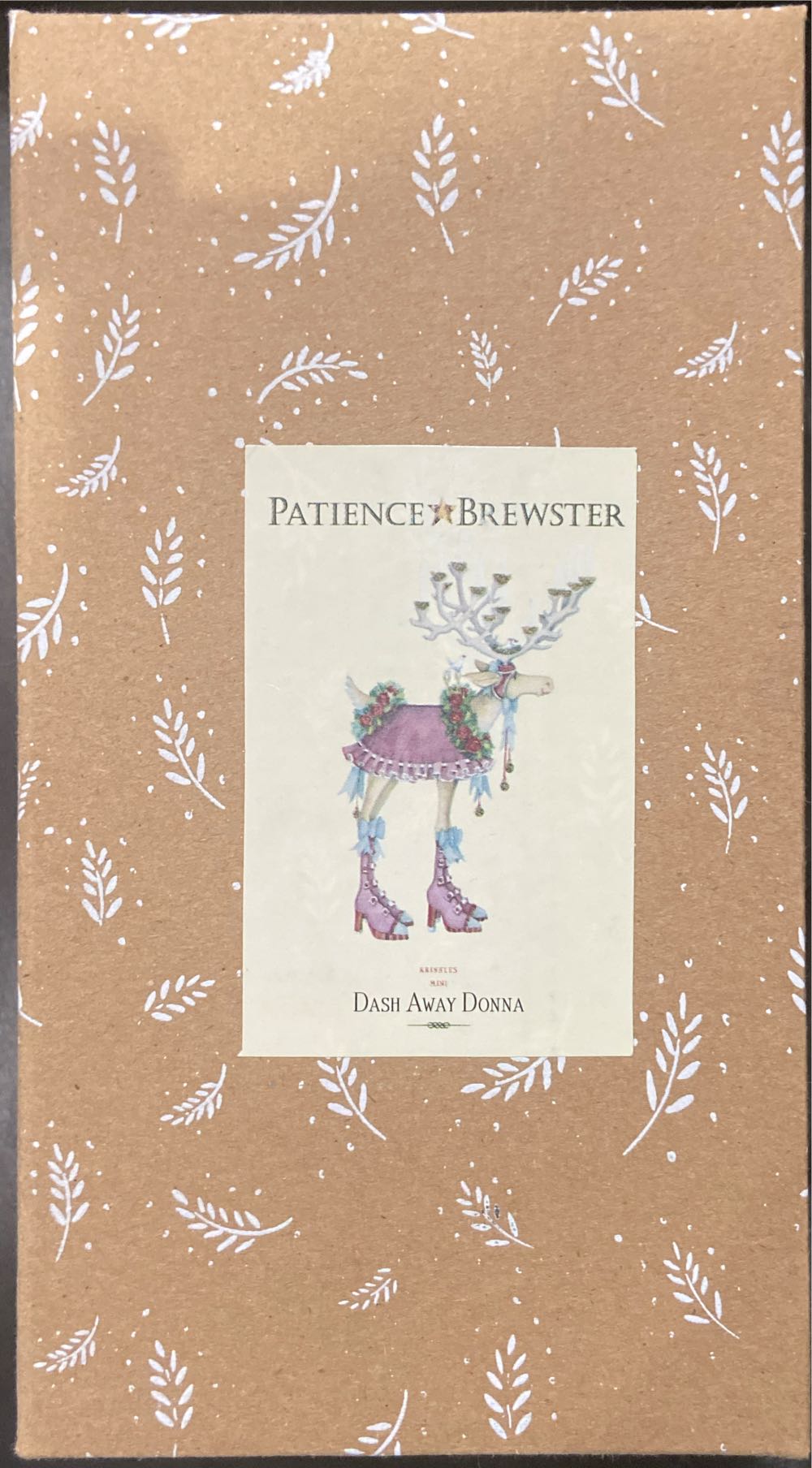 Patience Brewster Krinkles Mini Dash Away Donna Christmas Ornament W Tag 4 1 2”  ornament collectible [Barcode 837036024102] - Main Image 2