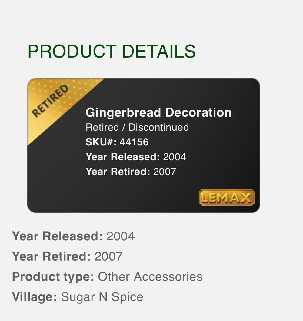Gingerbread Decorations Set Of 8 #44156 - Sugar ‘N’ Spice (Village Accessories) ornament collectible [Barcode 728162441560] - Main Image 2