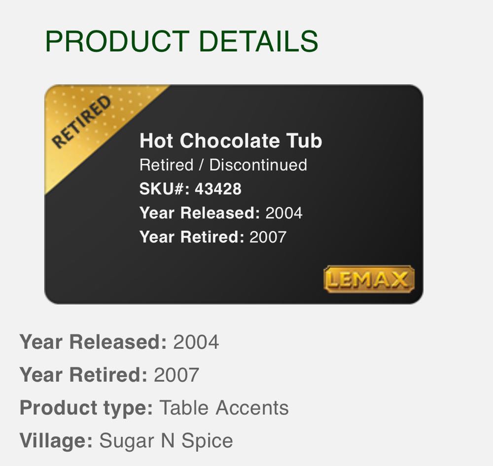 #43428 Hot Chocolate Tub Cup And Saucer   ornament collectible - Main Image 2