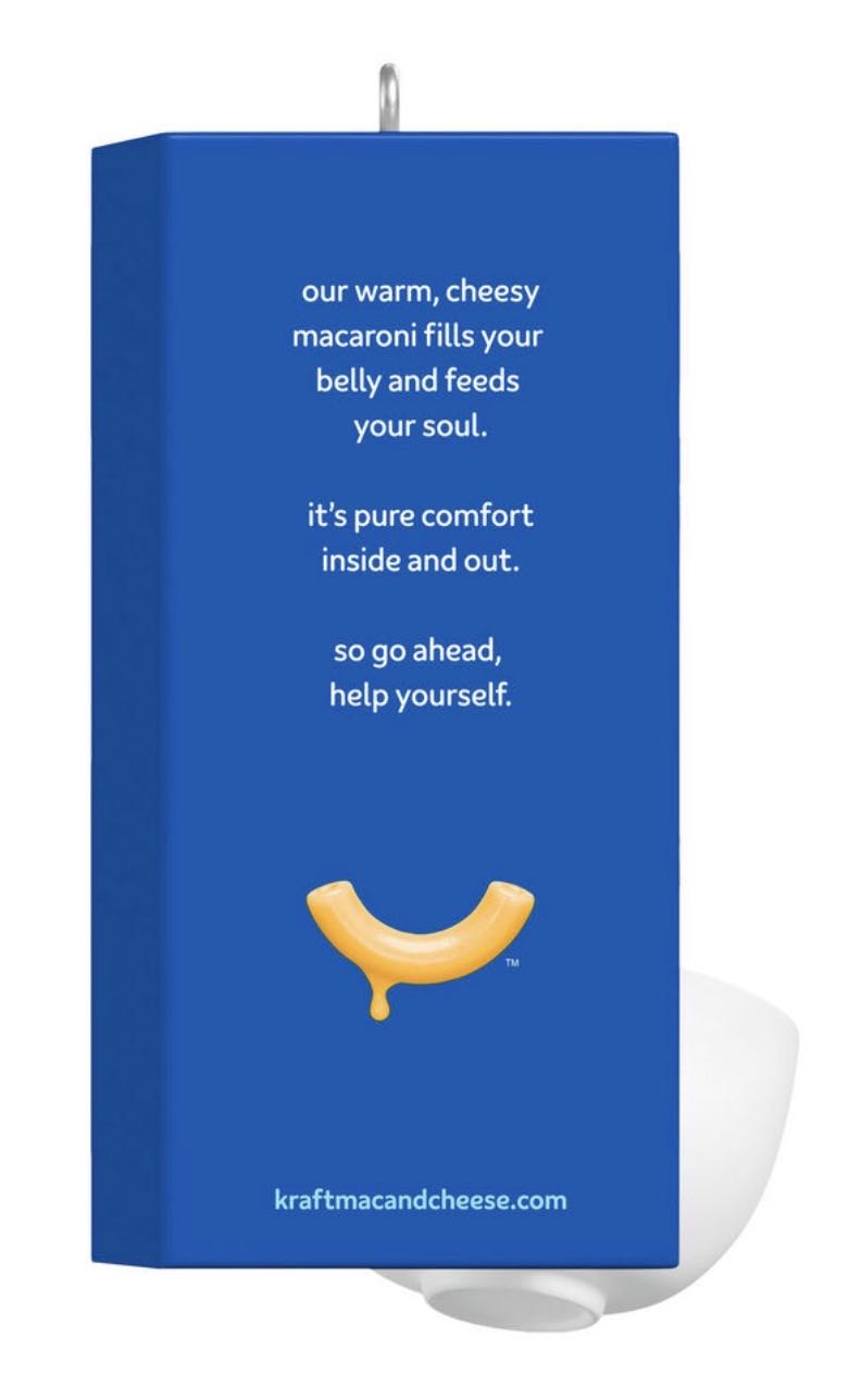 Kraft Mac & Cheese: The Blue Box Ornament - Food (Mac & Cheese) ornament collectible [Barcode 661127072877] - Main Image 6