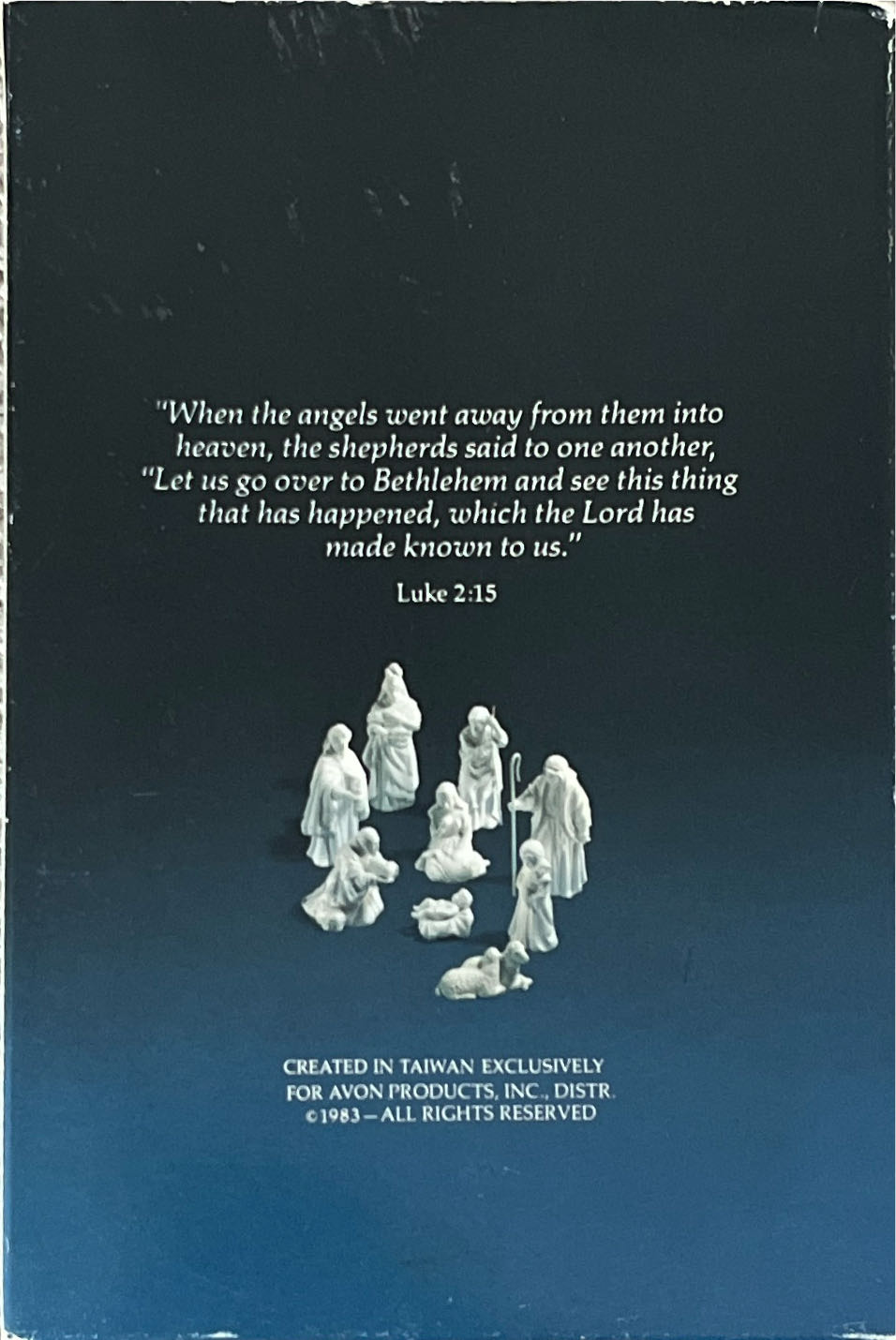 Christmas Nativity. Avon Nativity Collectibles. 1983. The Shepherd. Porcelain Figurine. - Avon Nativity Collectibles (Avon: The Shepherd) ornament collectible - Main Image 2