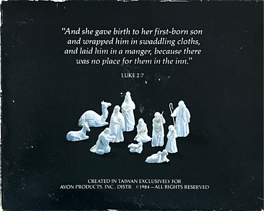 Christmas Nativity. Avon Nativity Collectibles. 1984. The Donkey. Porcelain Figurine. - Avon Nativity Collectibles (Avon: The Donkey) ornament collectible - Main Image 2