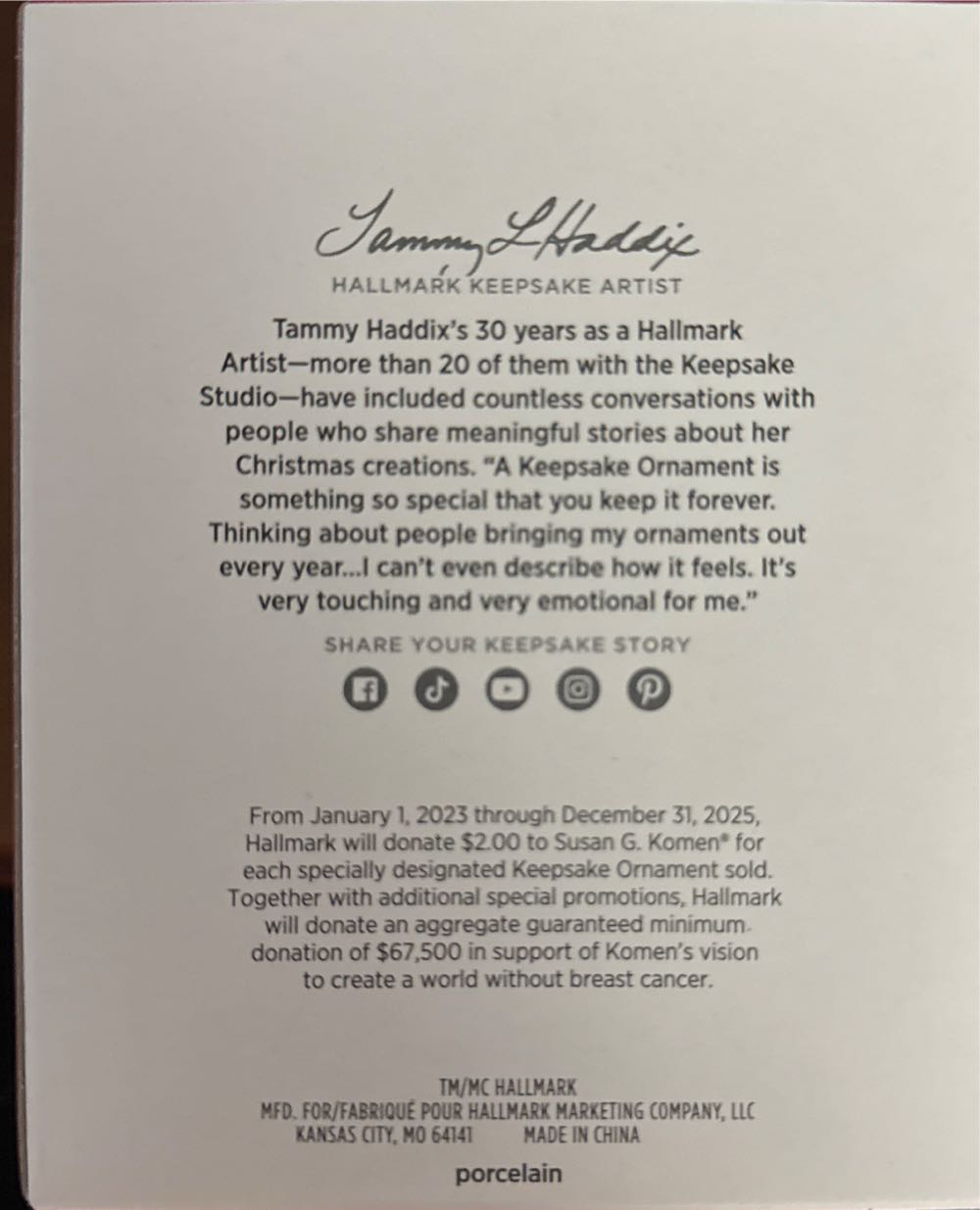 Angel Of Healing - Susan G. Komen (Angels, Susan G. Komen) ornament collectible [Barcode 661127026320] - Main Image 2