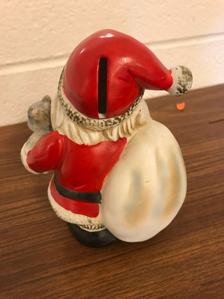 HOMCO - Bank - Santa With Teddy Bear - 5208 - Santa (Bank) ornament collectible - Main Image 2