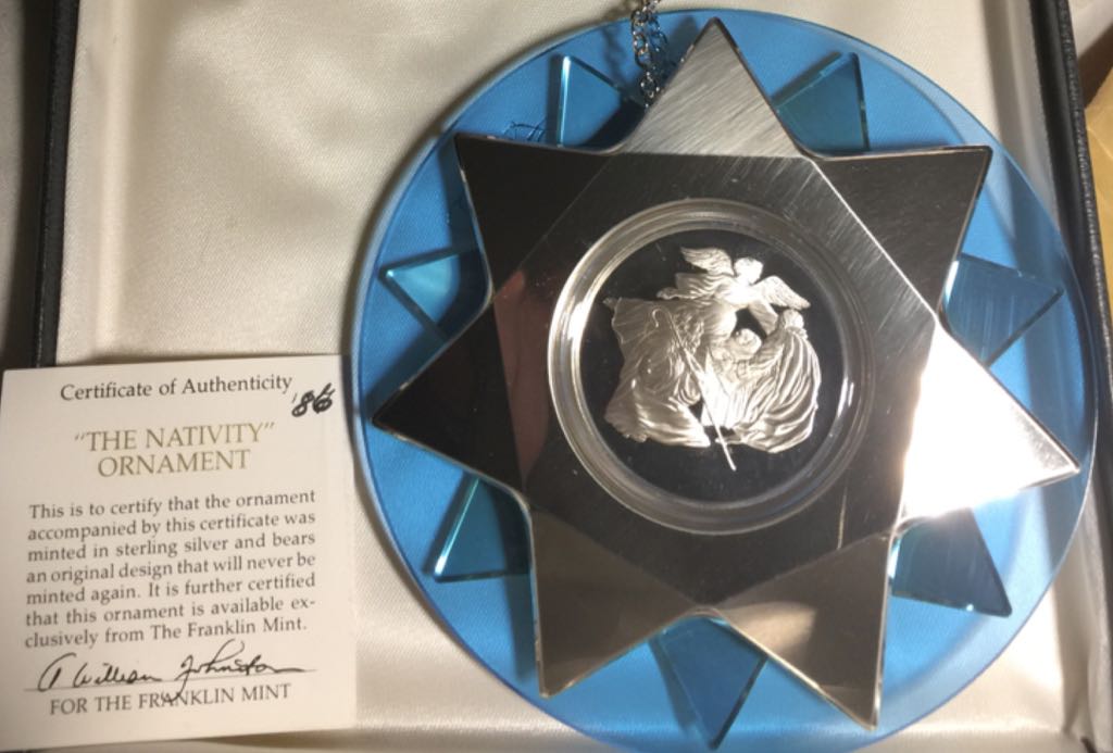 Rise Up Shepherd and Follow - Sterling Franklin Mint Xmas orn. (The Nativity Scene) ornament collectible - Main Image 2