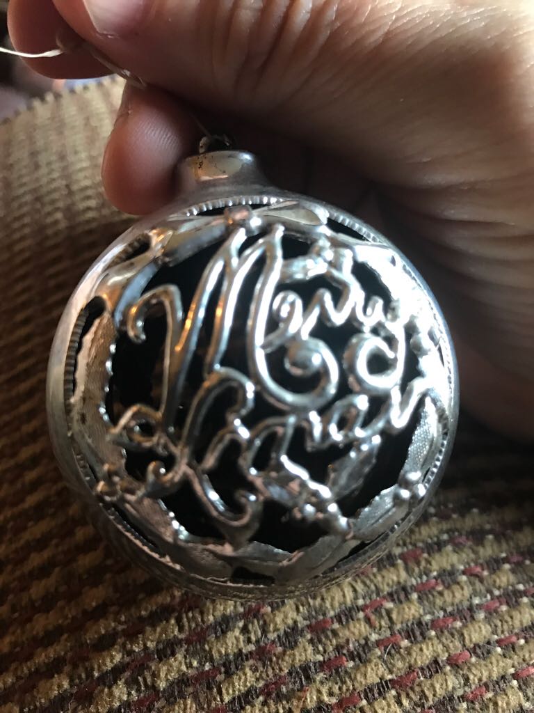 Bradford - Round - Figural - Candles/Merry Christmas - Silver - Figural (Round) ornament collectible - Main Image 2