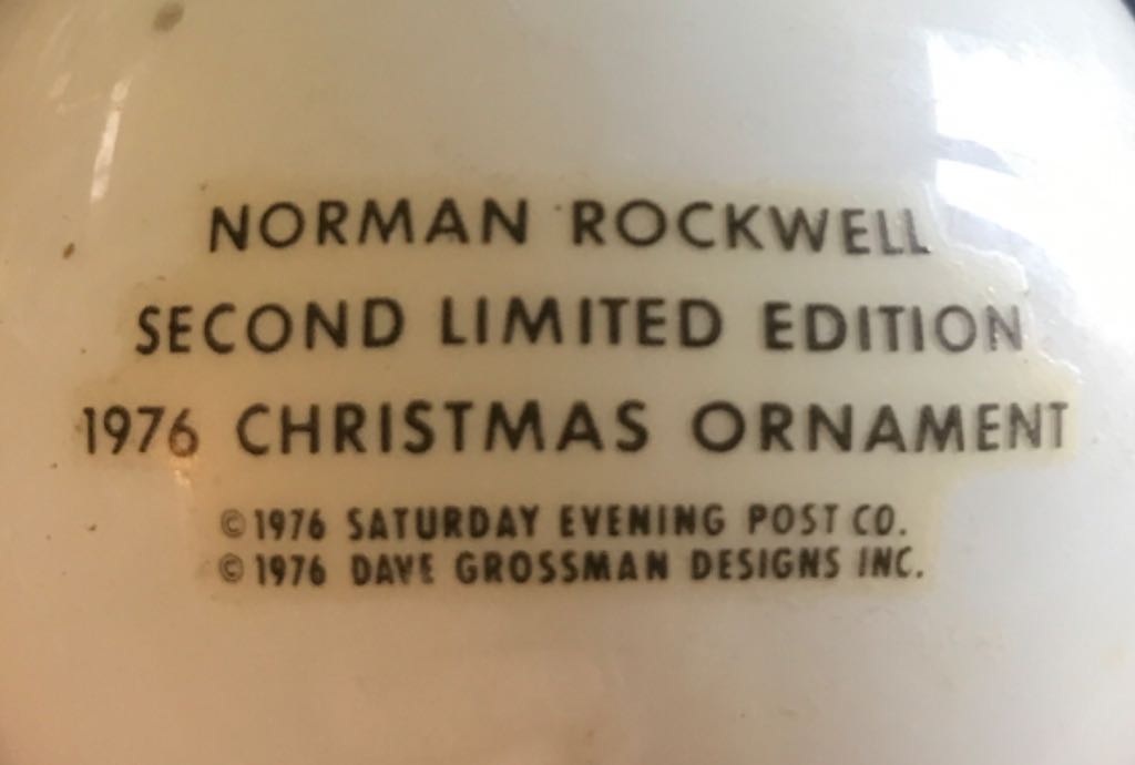 Norman Rockwell - Second Limited Edition - Norman Rockwell (Saturday Evening Post) ornament collectible - Main Image 2