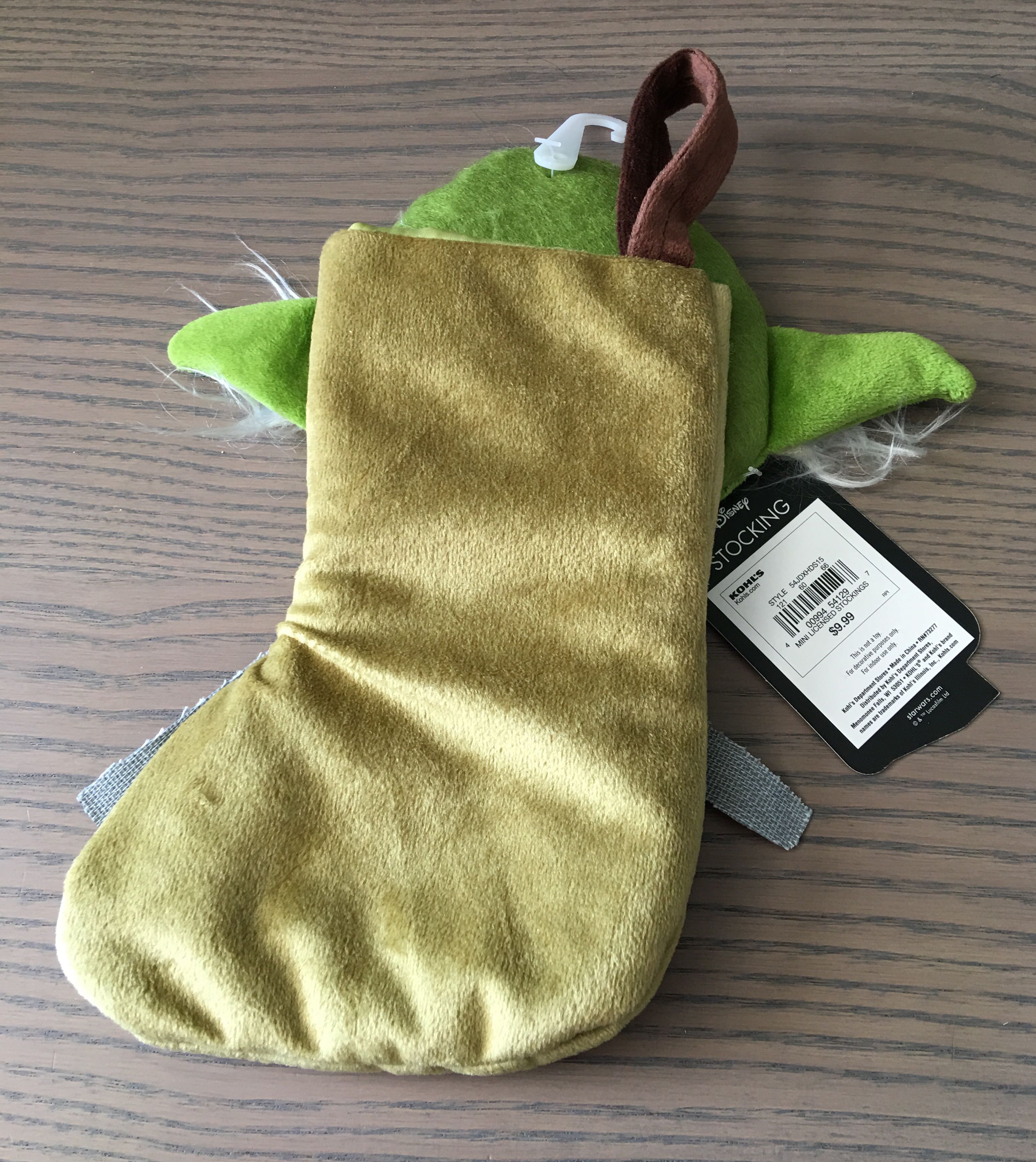 Kohl‘s Mini Christmas Stocking Yoda  ornament collectible [Barcode 400994541297] - Main Image 2