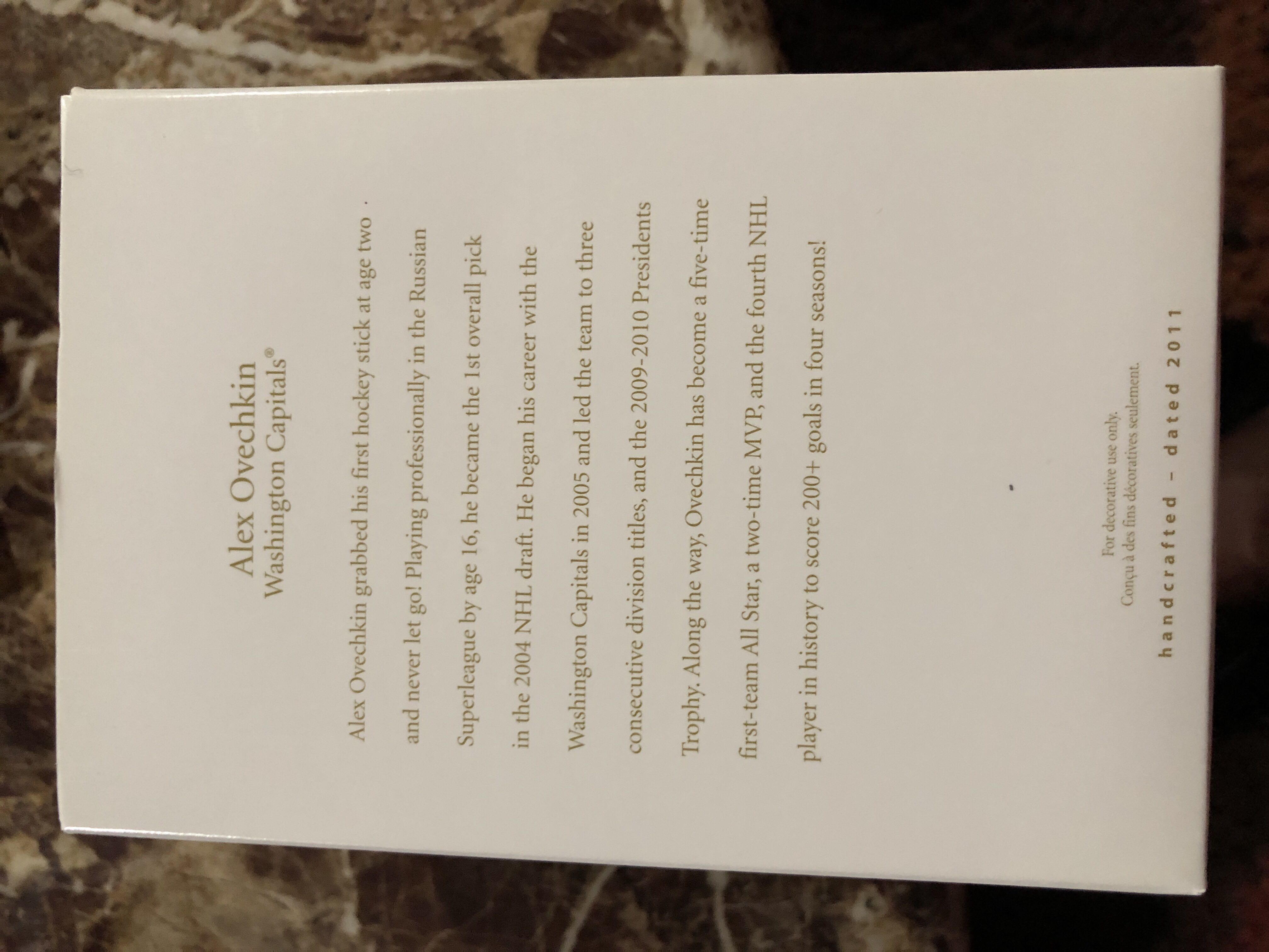 Alex Ovechkin - Washington Capitals (Sports) ornament collectible [Barcode 795902206468] - Main Image 2