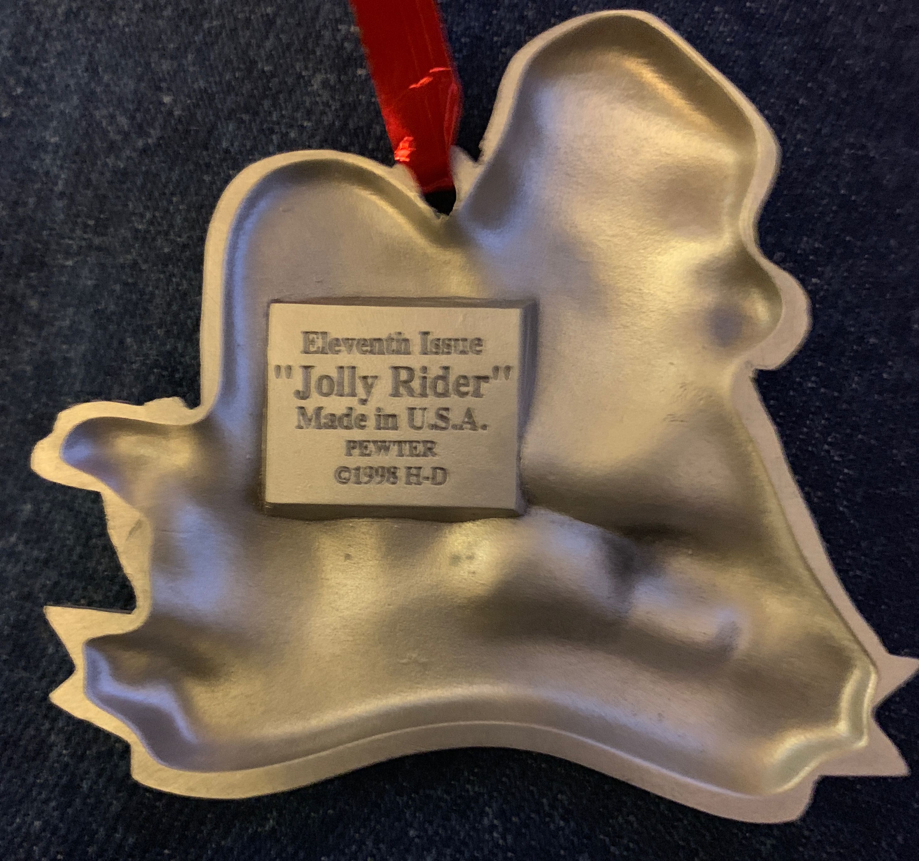 Pewter 1998 Harley Davidson Jolly Rider  ornament collectible - Main Image 2