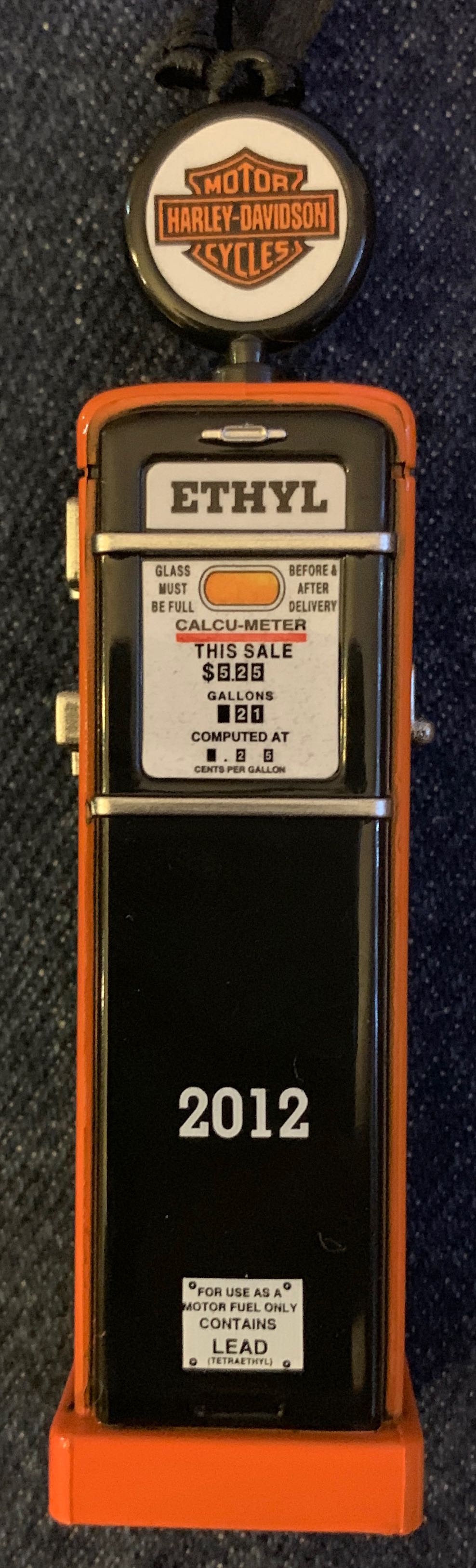 Ceramic 2012 Harley Davidson Gas Pump  ornament collectible - Main Image 2