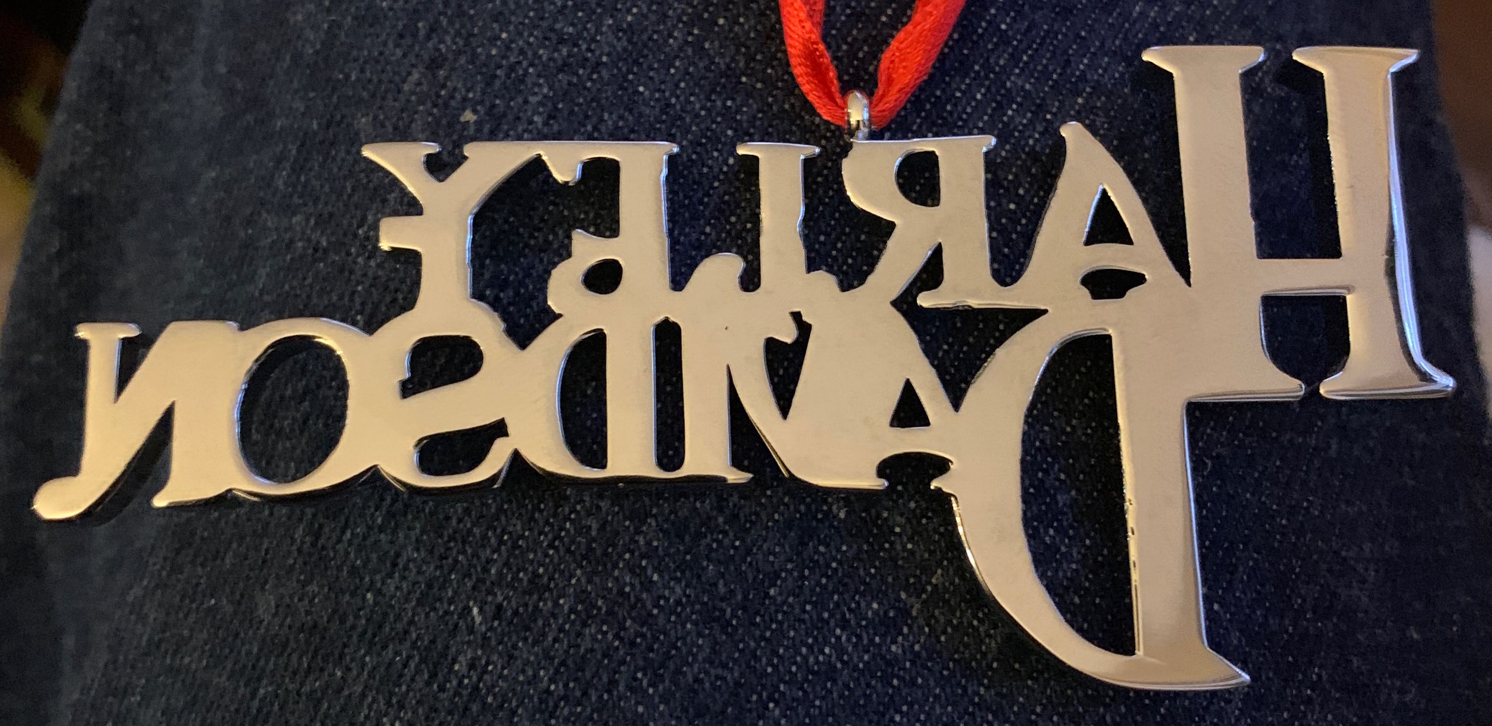 Chrome 2007 Harley Davidson H-D Font  ornament collectible - Main Image 2