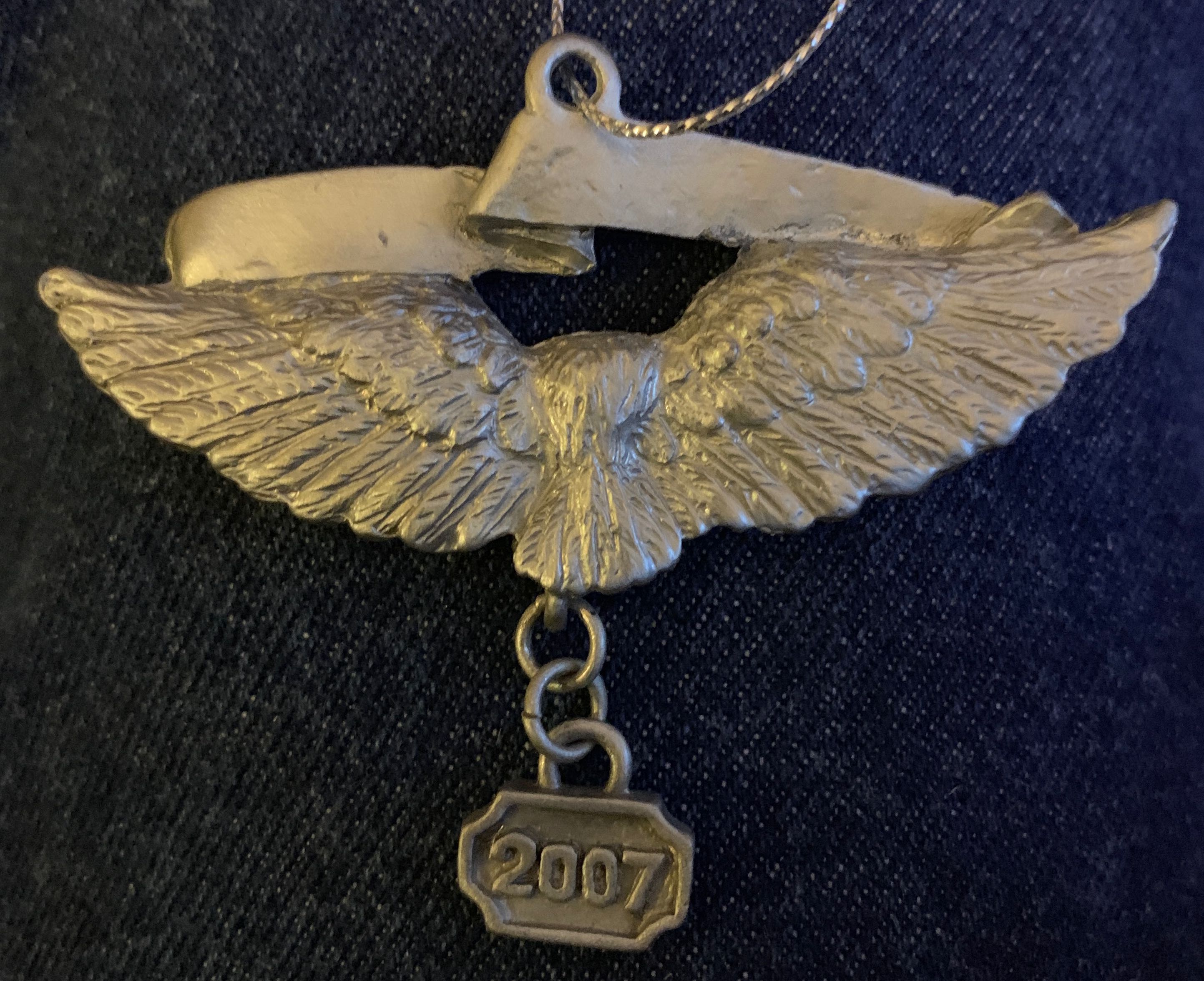 Pewter 2007 Harley Davidson Eagle  ornament collectible - Main Image 2