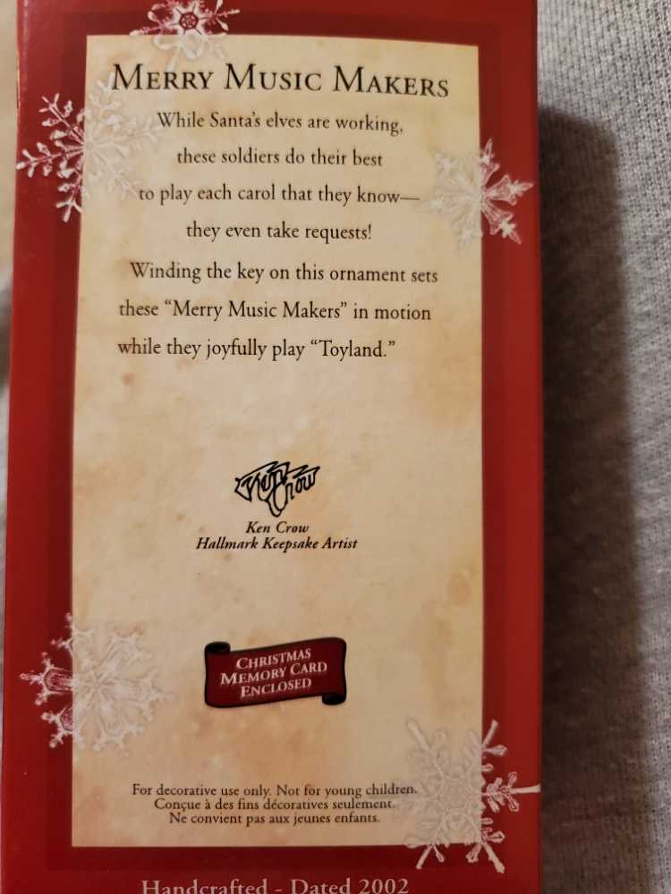 Merry Music Makers  (Muxic Box) ornament collectible [Barcode 015012680027] - Main Image 2