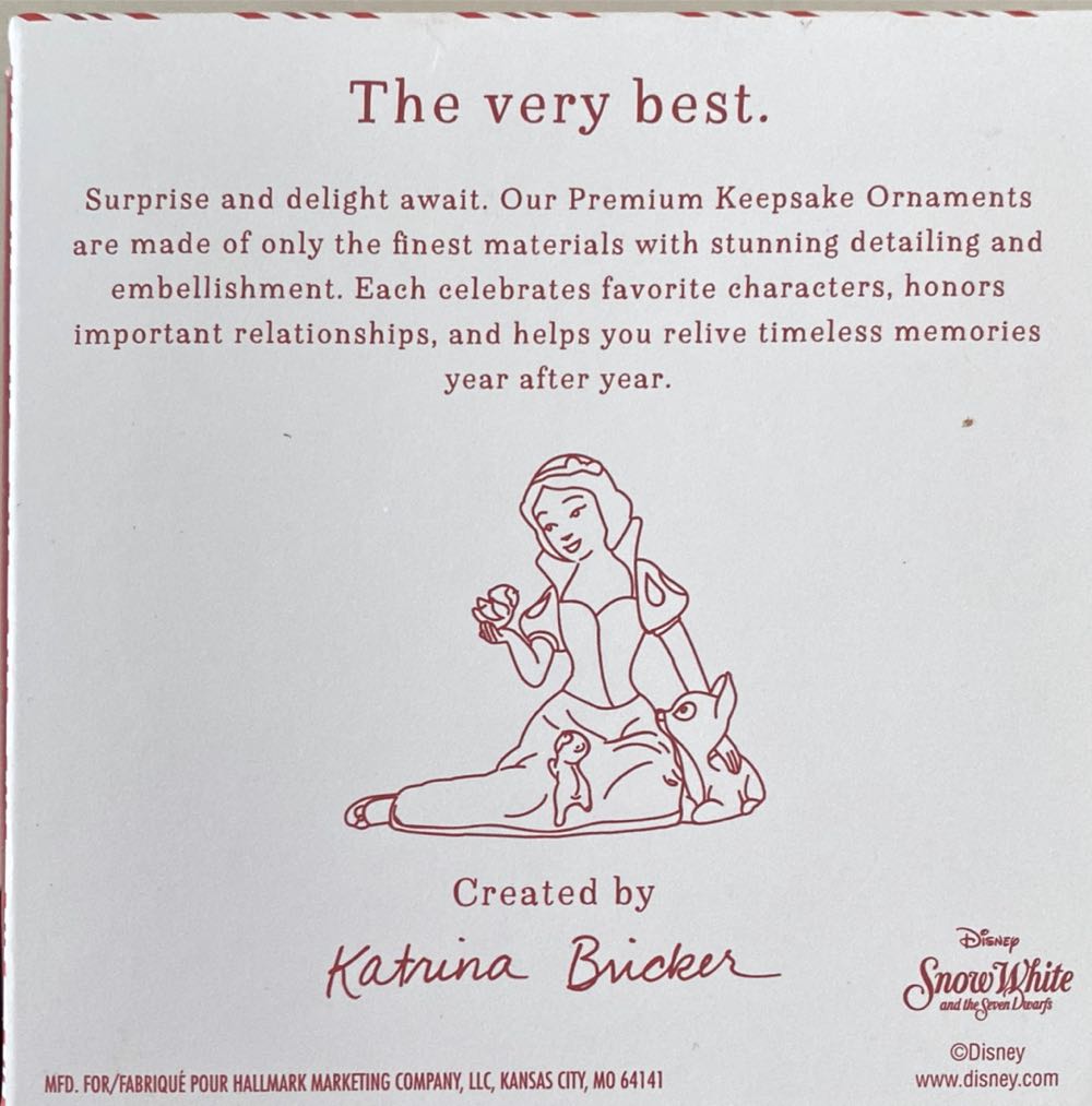 Snow White- 80th Anniversary - Snow White And The Seven Dwarfs (Disney) ornament collectible [Barcode 763795372454] - Main Image 4