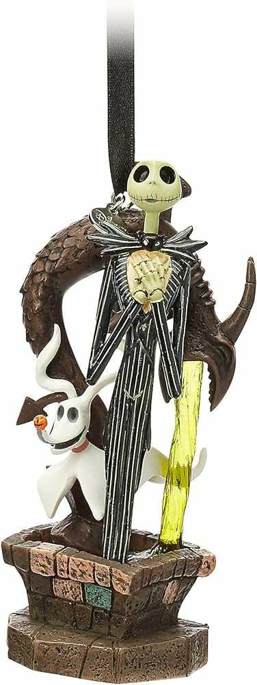 Nightmare Before Christmas Sketchbook Light Up  Jack And Zero In Fountain  - Disney Sketchbook ornament collectible [Barcode 465060678253] - Main Image 2