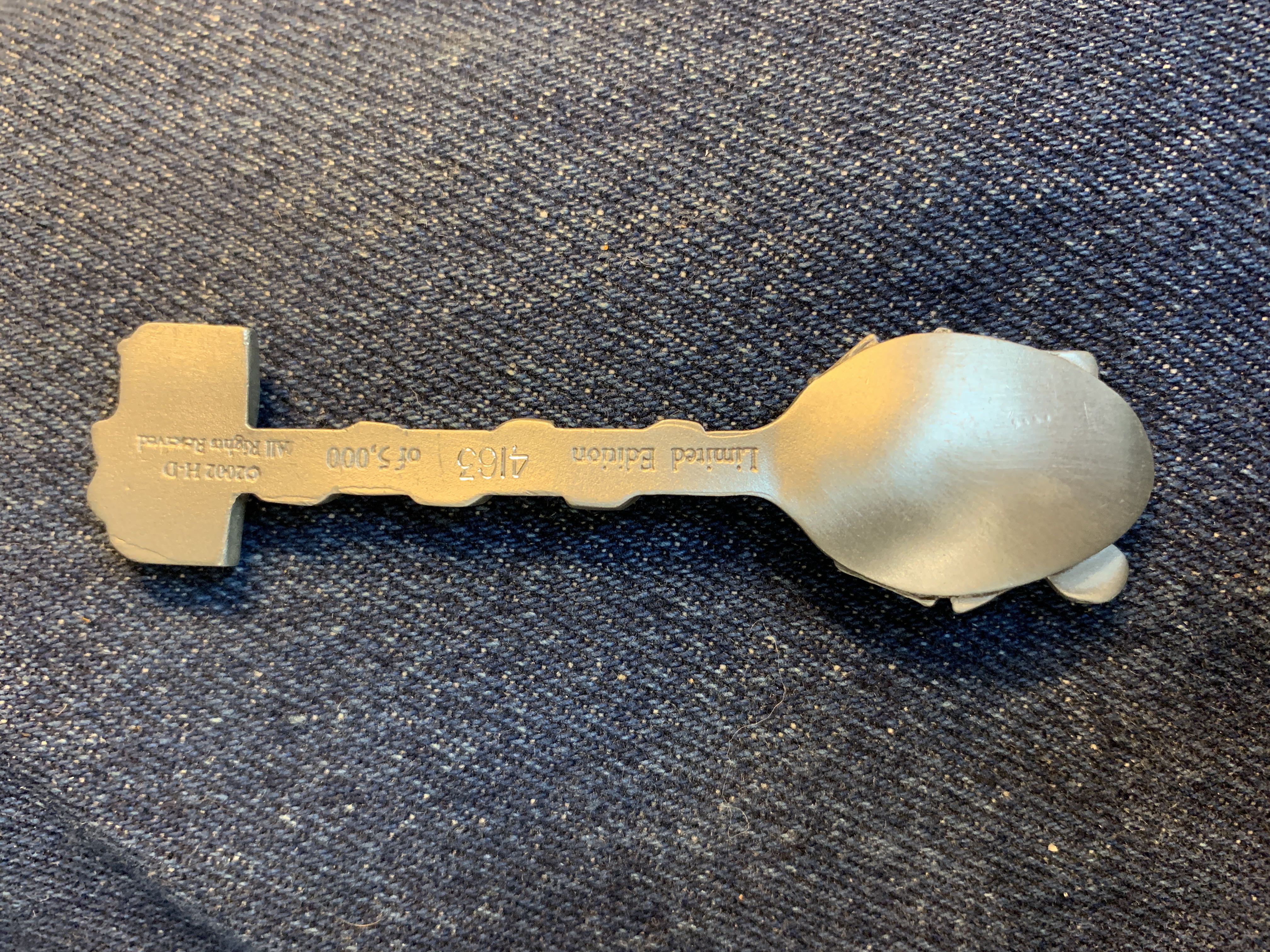 Pewter 2002 Harley Davidson Spoon - Spoon ornament collectible - Main Image 2