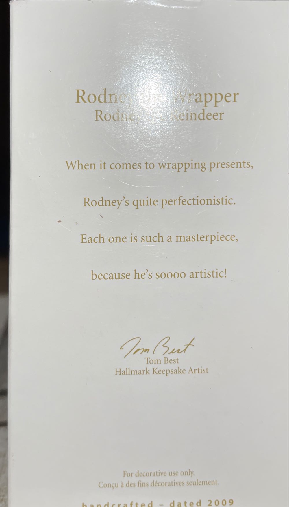 Rodney The Wrapper - Rodney The Reindeer (Rodney The Reindeer) ornament collectible [Barcode 795902100728] - Main Image 2