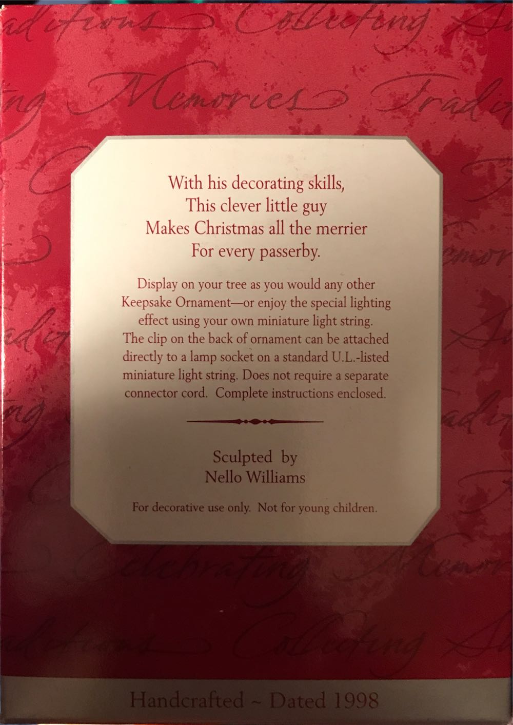 Holiday Decorator - Hallmark Keepsake (Hallmark Keepsake) ornament collectible [Barcode 015012476156] - Main Image 4