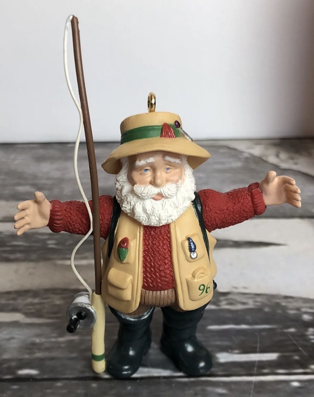 This Big! - Fisherman (Santa, Fishing) ornament collectible [Barcode 015012335149] - Main Image 2