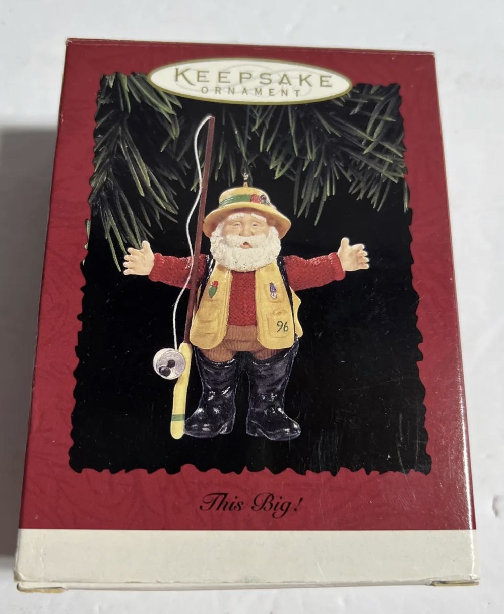 This Big! - Fisherman (Santa, Fishing) ornament collectible [Barcode 015012335149] - Main Image 3