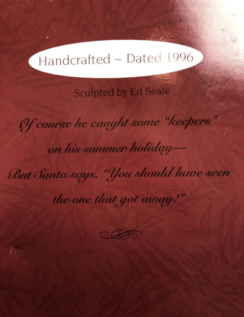 This Big! - Fisherman (Santa, Fishing) ornament collectible [Barcode 015012335149] - Main Image 4