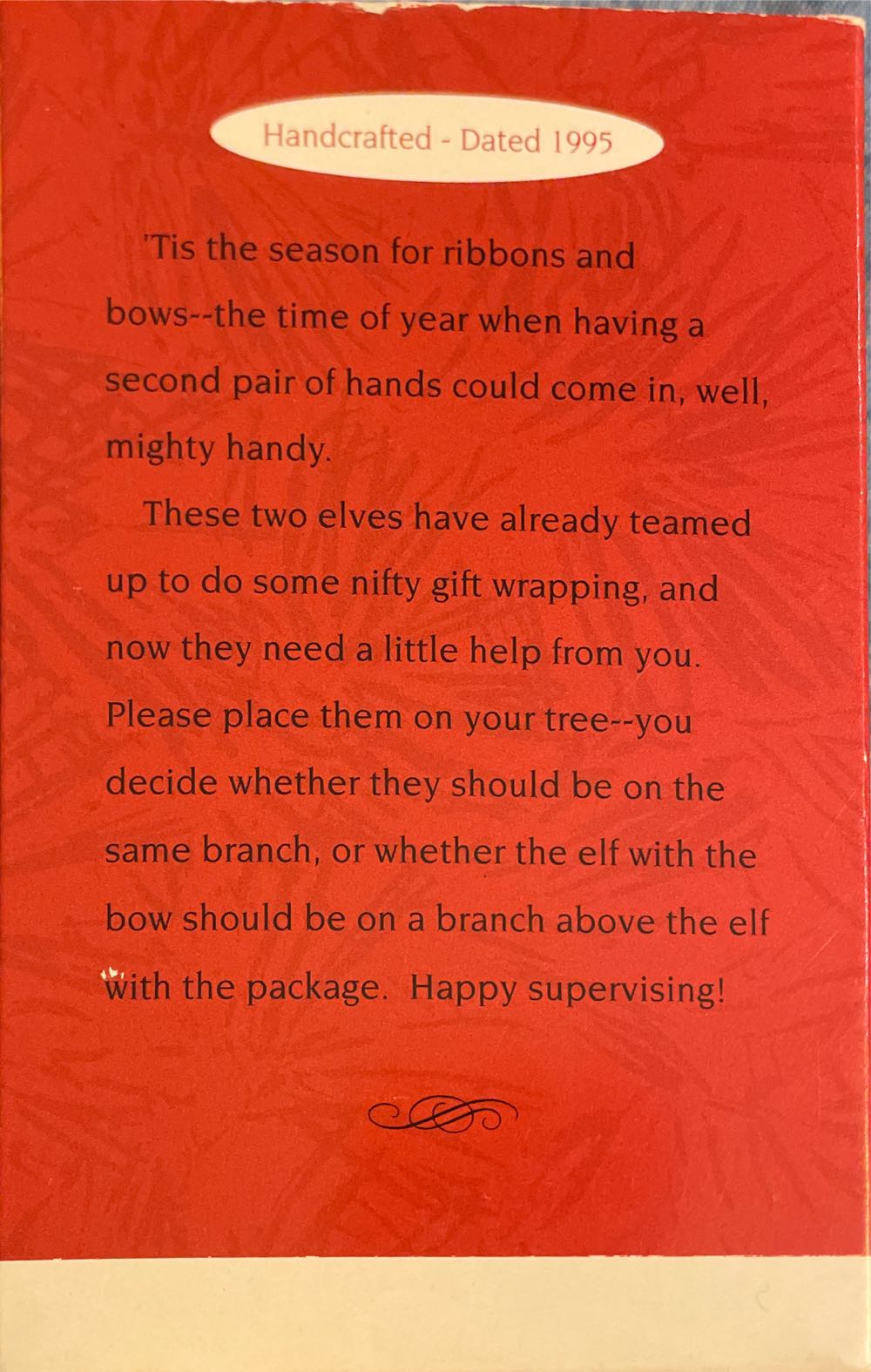 Happy Wrappers - Elves (Hang-Togethers) ornament collectible [Barcode 015012262643] - Main Image 2