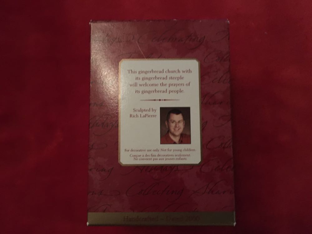 Gingerbread Church - Churches (Churches) ornament collectible [Barcode 015012565034] - Main Image 2