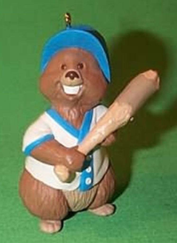 Busy Batter  (Animal, Beaver, Baseball, Sports) ornament collectible [Barcode 015012138436] - Main Image 2