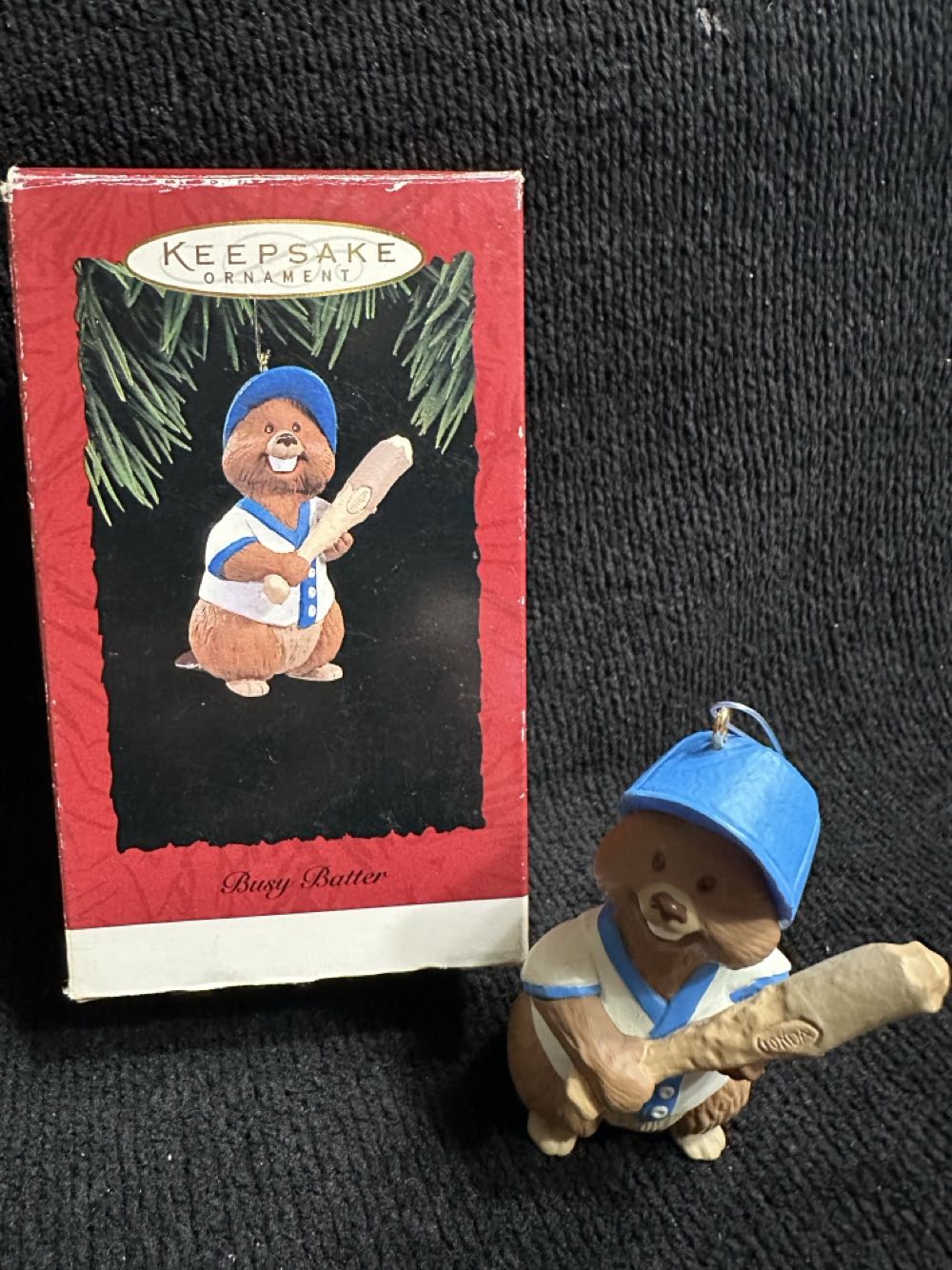 Busy Batter  (Animal, Beaver, Baseball, Sports) ornament collectible [Barcode 015012138436] - Main Image 4