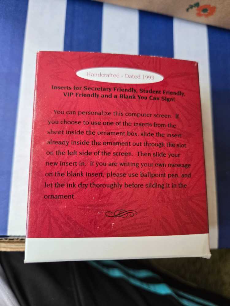 People Friendly: Computer Chipmunk  (Computer, Office) ornament collectible [Barcode 015012028959] - Main Image 2