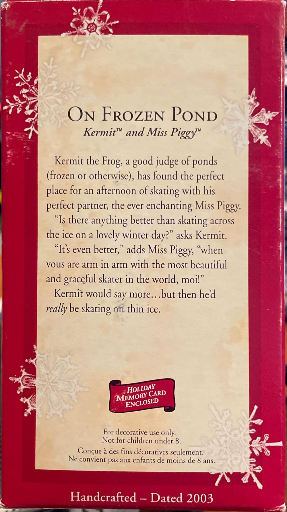 On Frozen Pond - Jim Henson’s Muppets (The Muppets) ornament collectible [Barcode 015012771077] - Main Image 2