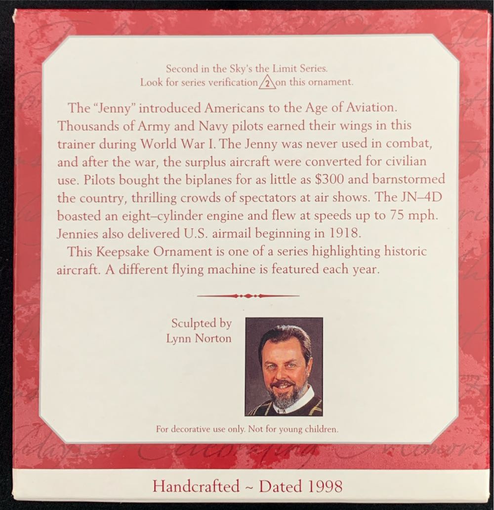 Curtiss JN-4D Jenny 1917 - Sky’s The Limit (Aviation) ornament collectible [Barcode 015012434019] - Main Image 2