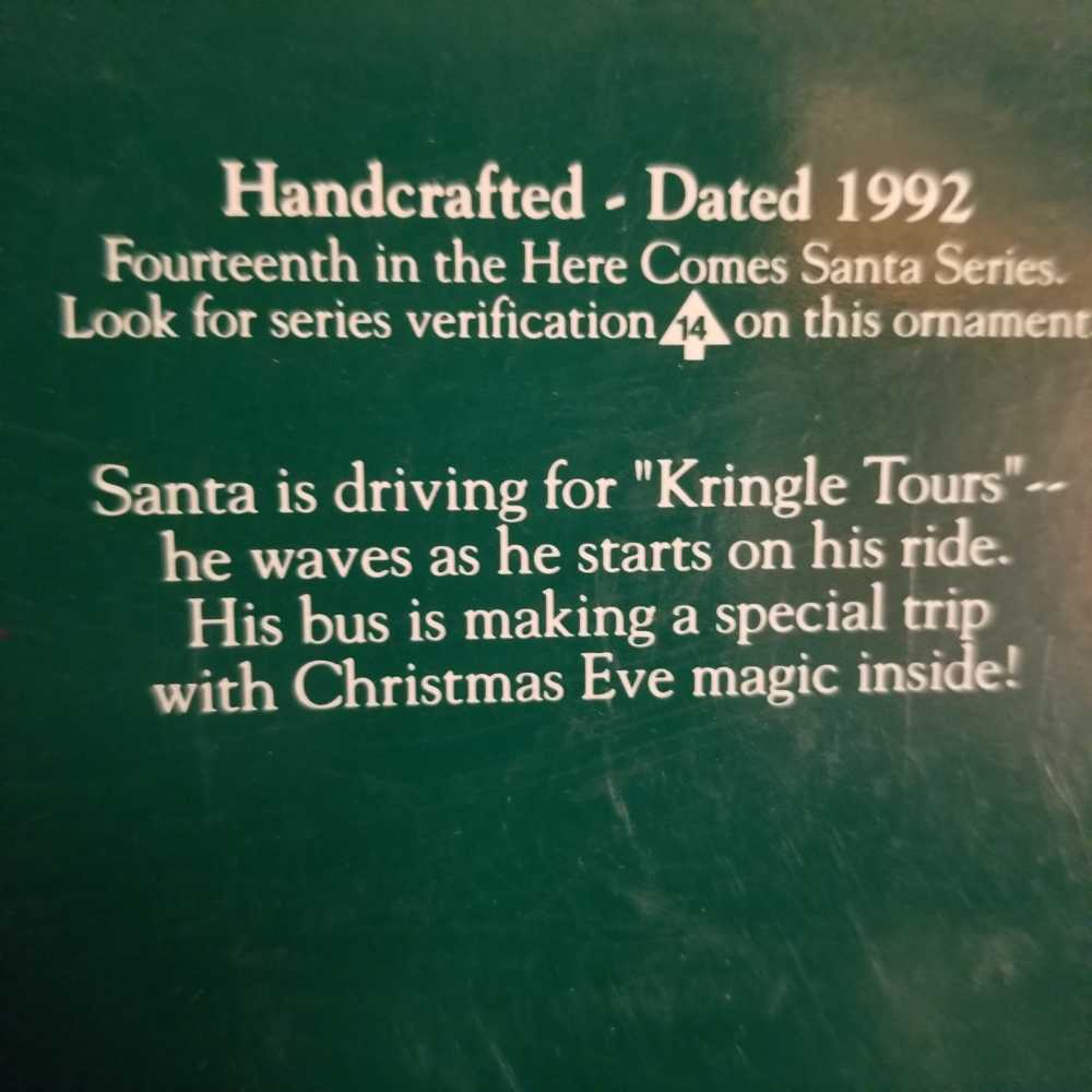 14 - Kringle Tours - Here Comes Santa (Santa) ornament collectible [Barcode 070000027505] - Main Image 2